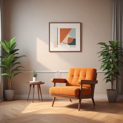 Leather-Clad Leisure Chair